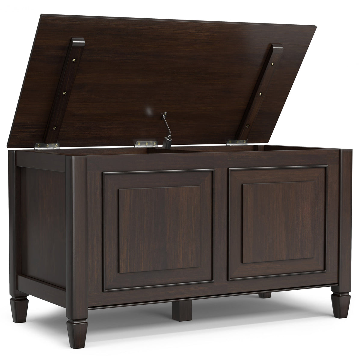 Connaught 36 inch Wide Solid Wood Small Storage Bench Trunk in Chestnut
