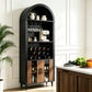 71" Farmhouse Arched Wine Bar Cabinet