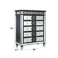 Varian II - Chest - Mirrored, Black & Sliver