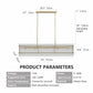 Modern Rectangular Crystal Glass Chandelier