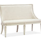 Newport - Bench With Upholstered Seat & Back - Alabaster