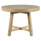 Gia - Round Extendable Dining Table With 16" Leaf Wood - view 11