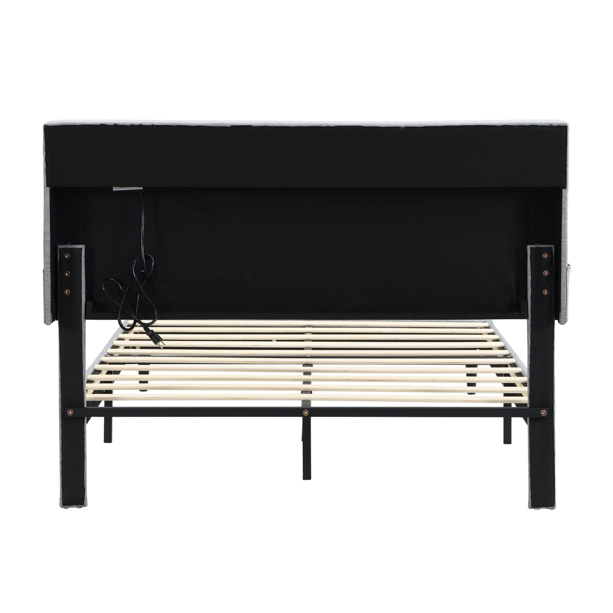 Queen-Size Upholstered Platform Bed Frame