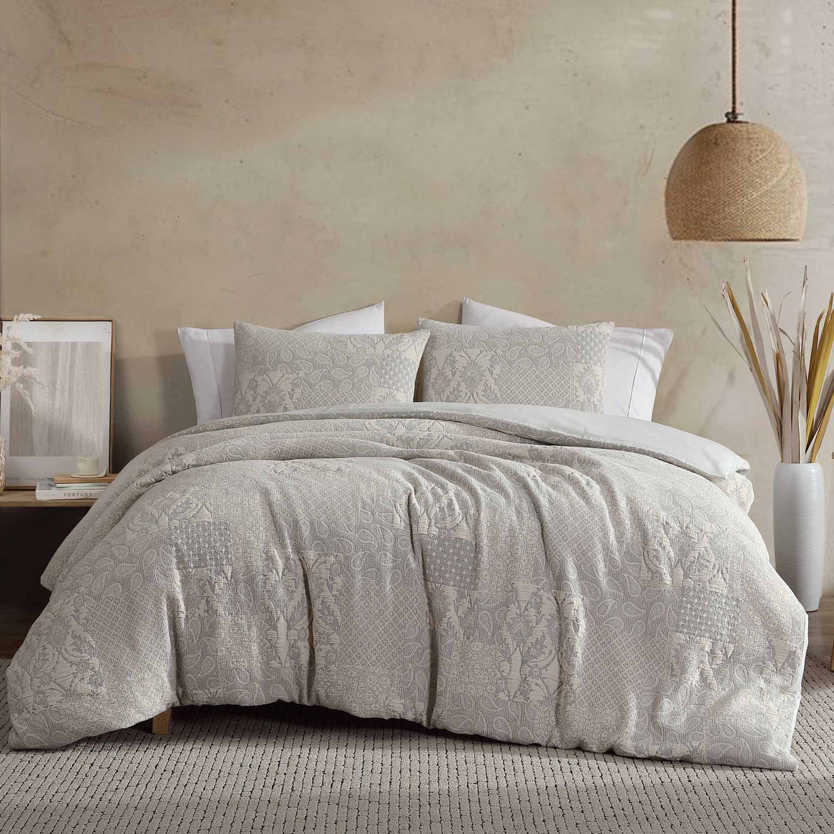Paisley 3 Piece Queen Comforter Cover Set