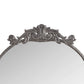 58"x24" Arched Full Body Mirror with Vintage Ornate Carving
