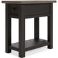 Tyler Creek - Chair Side End Table - Black / Gray