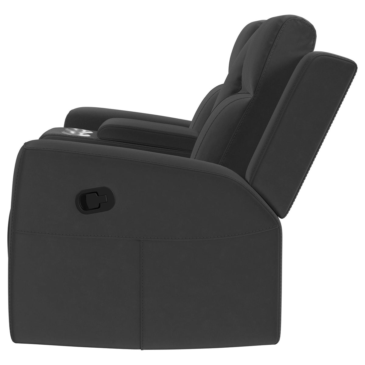 Brentwood Upholstered Reclining Loveseat Dark Charcoal - view 7