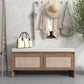 PP Rattan Storage Bench with Cushion