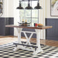 Valebeck - Rectangular Dining Room Counter Table - White / Brown