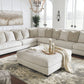 Rawcliffe - Oversized Accent Ottoman - Parchment