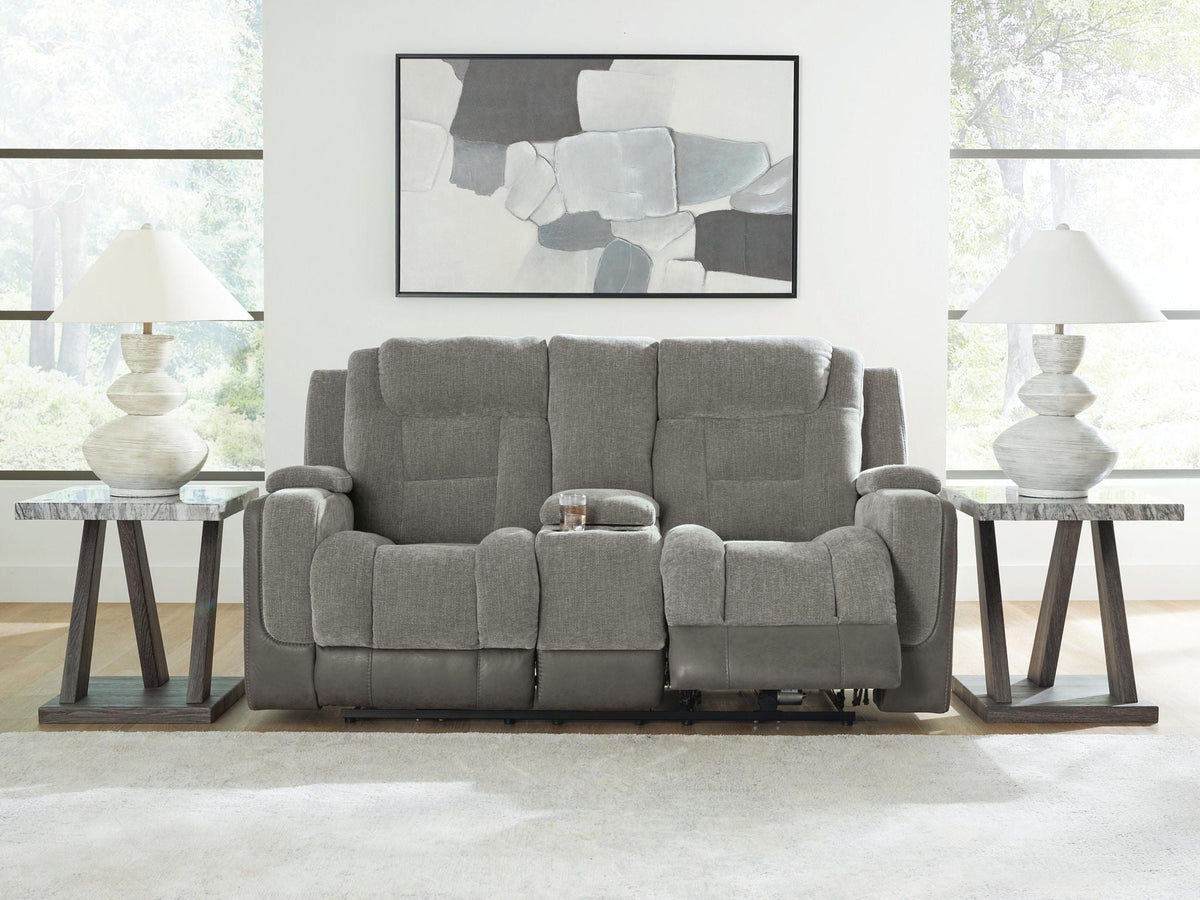 Mixed Motion - Power Reclining Loveseat With Console / Adjustable Headrest - view 12