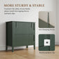 32" Wide Green Fluted 3-Drawer Nightstand