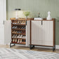 29.52" Brown Shoe Cabinet