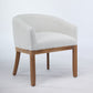 Mid Century Modern Upholstered Barrel Dining Chairs