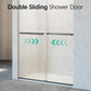 Frameless Double Sliding Shower Door - 46-48" W x 76" H