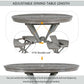 Dining Set With Extendable Round Table And 4 Upholstered Chairs - view 12