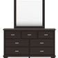 Covetown - Dresser And Mirror - Dark Brown