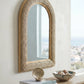 24.2"x36" Woven Texture Decorative Arched Mirror