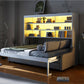 Full Size Murphy Cabinet Bed with Folding Sofa
