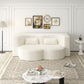 Modern Floor Sofa with 2 Pillows - Convertible Plush Sofa Bed