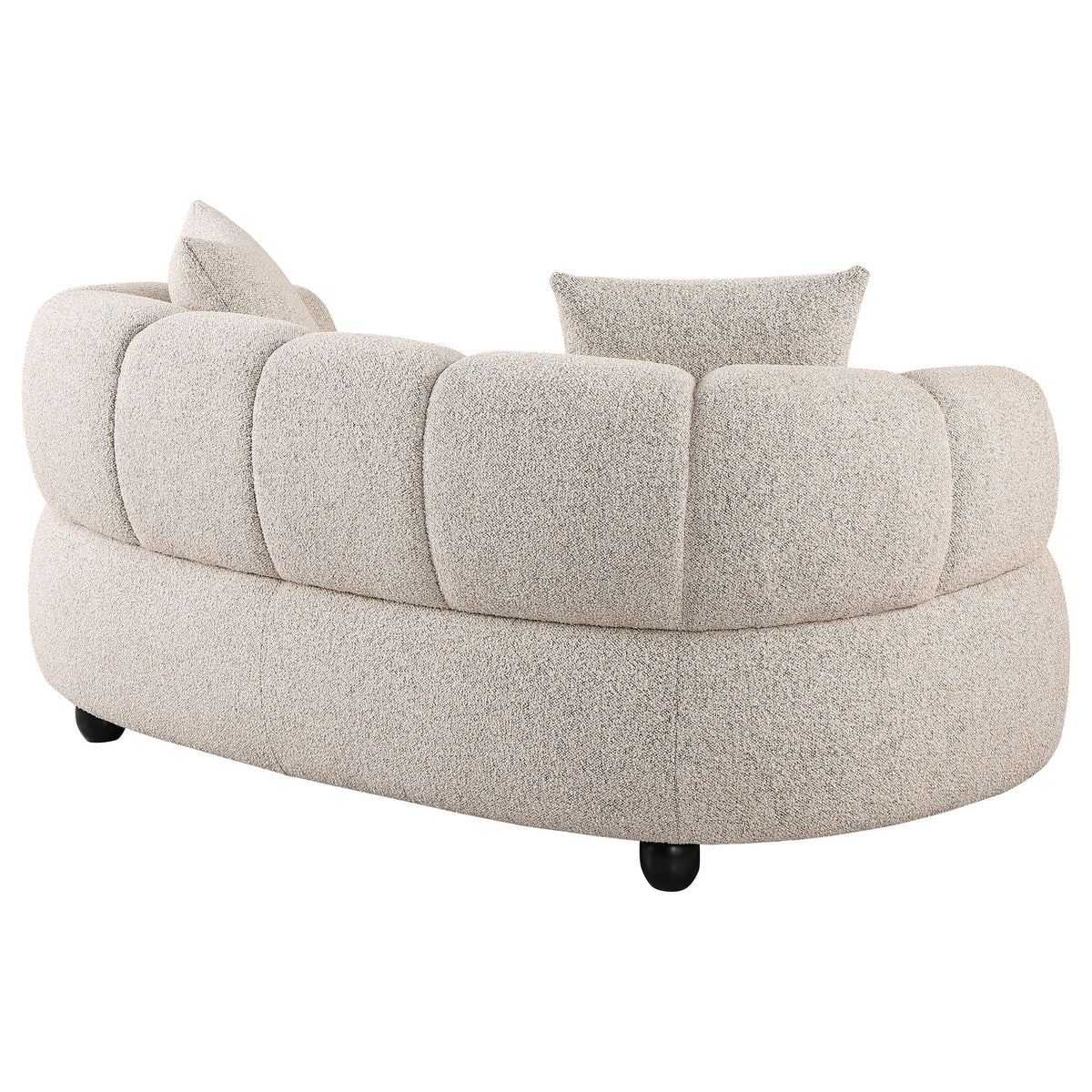 Whitney Contemporary Channel Tufted Woven Fabric Upholstered Loveseat - view 7