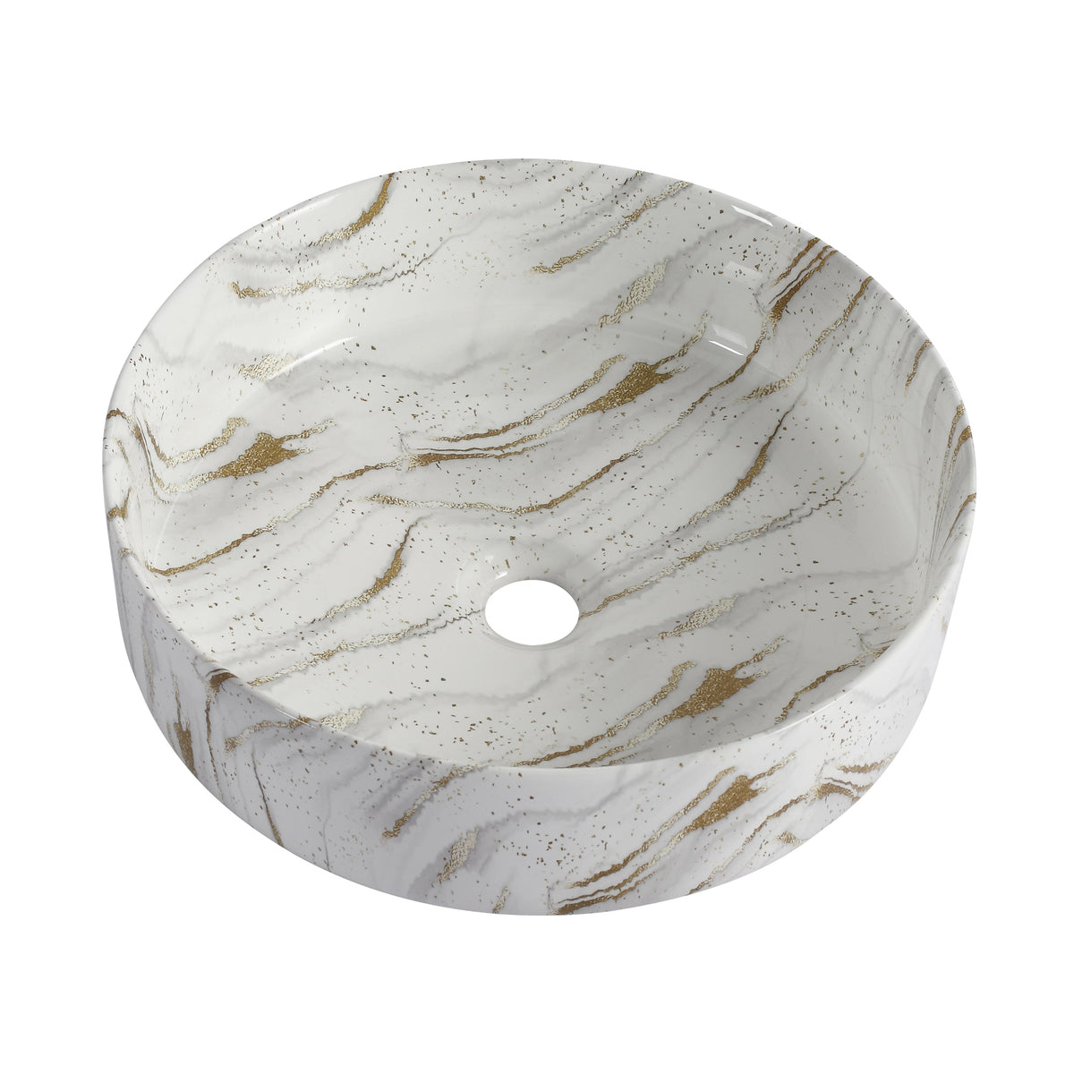 Ceramic Round Above Counter Bathroom Sink Art Basin