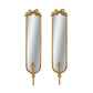 Set of 2 Bow-Top Mirrored Sconce