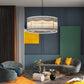 37" Modern Gold Round Chandelier