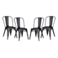 Set of 4 Stackable Metal Dining Chairs