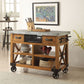 Kailey - Kitchen Cart - Antique Oak