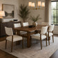 7 Pieces Modern Dining Set - Rustic Farmhouse Solid Wood