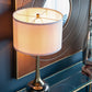 D15x29 Table Lamp with Glass Drum Shade