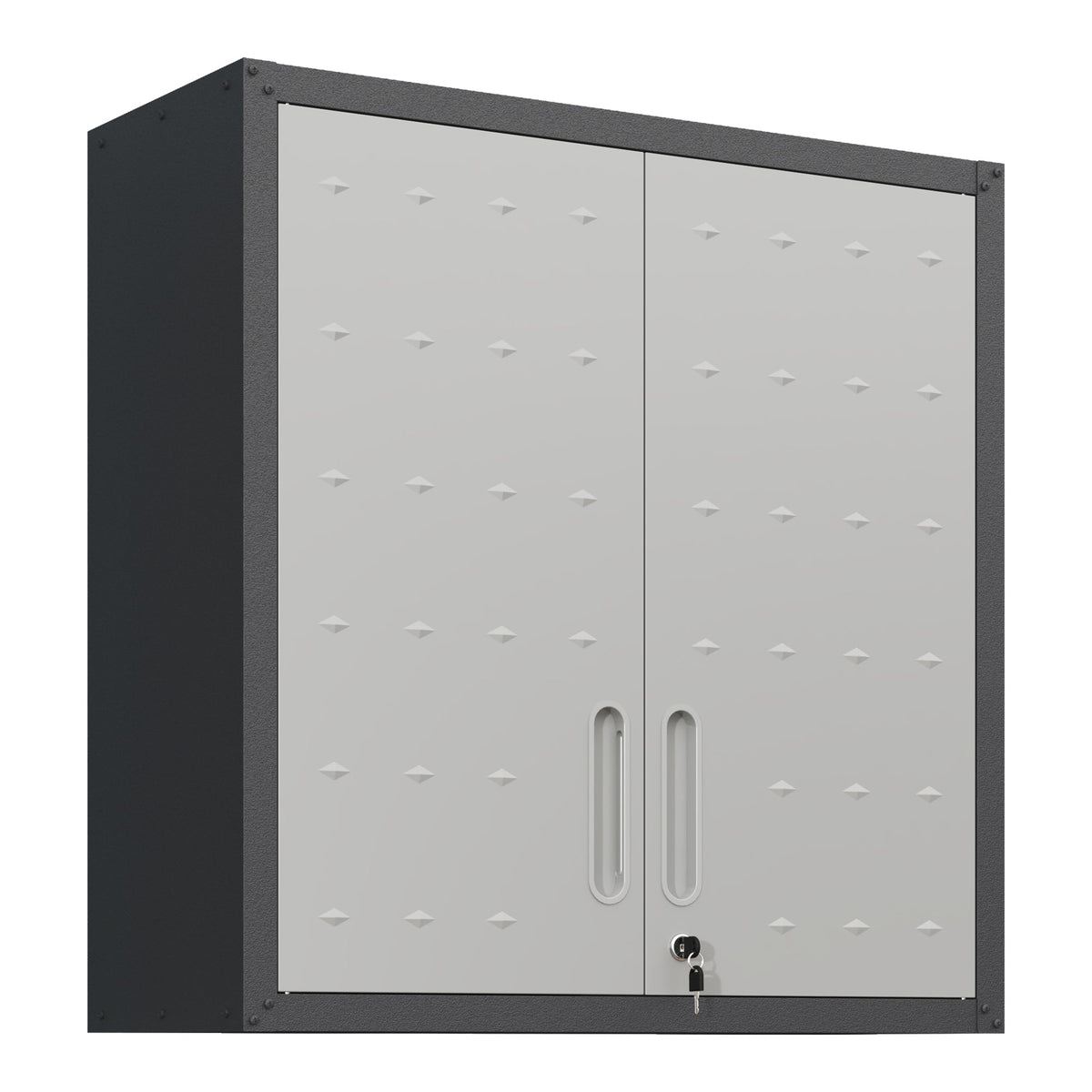 Metal Wall-Mounted Tool Storage Cabinet with Locking Door