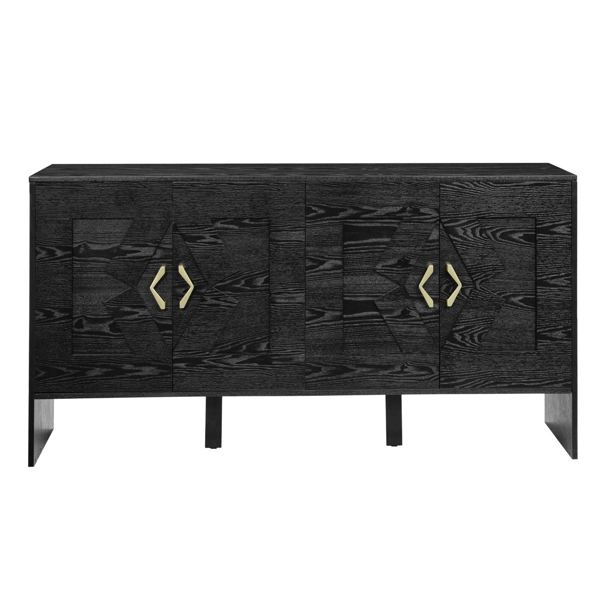 60" Mid Century Modern Sideboard Buffet Cabinet with Storage
