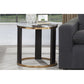 Round End Table For Living Room - Gold / Brown - view 3