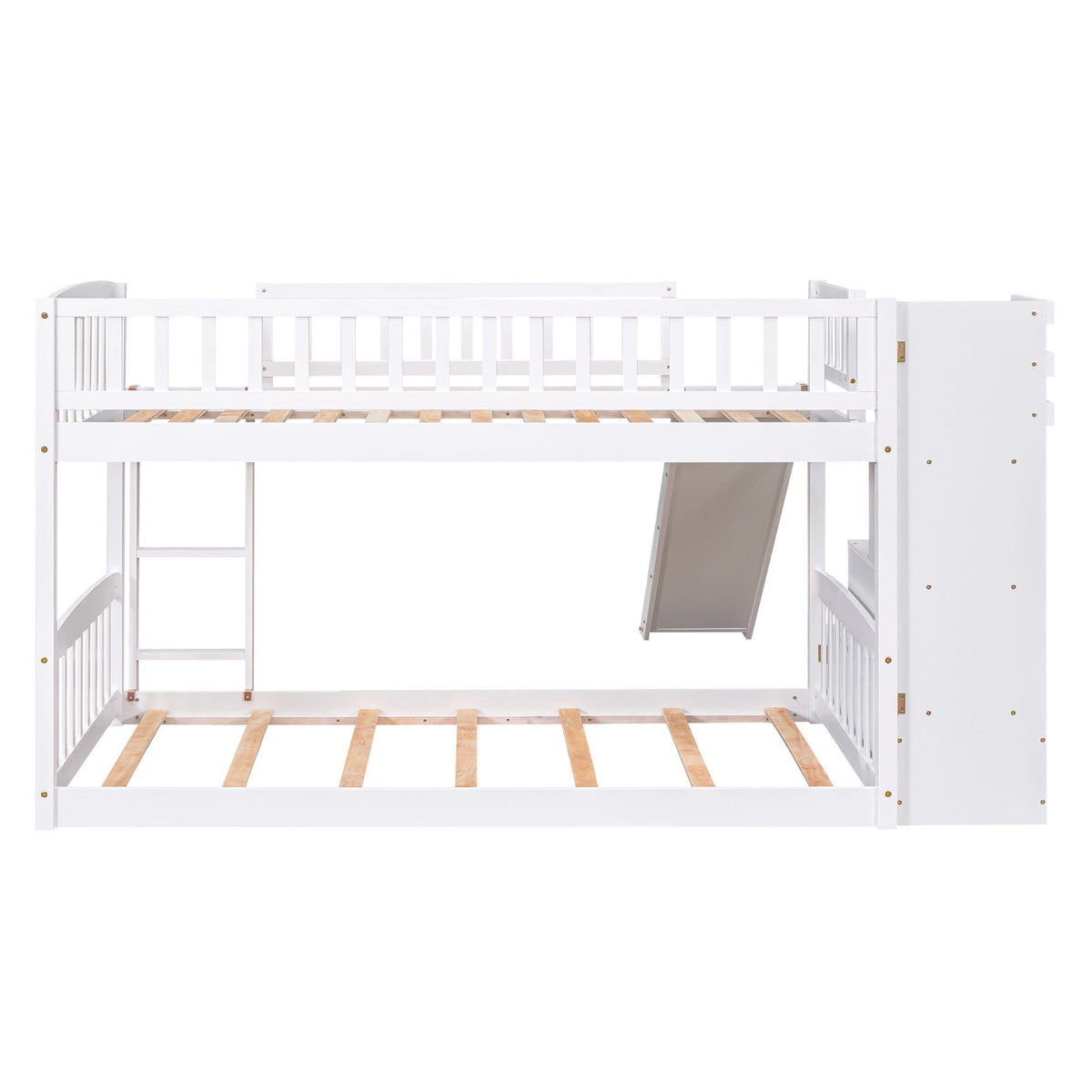 Twin Over Twin Stairway Bunk Bed With Two Drawers And Slide - view 6