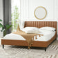 Aspen Vertical Tufted Headboard Platform Bed Set, King