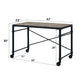 Oklarth - Writing Desk - Rustic Oak & Black