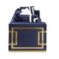 Virrux - Chair With 2 Pillows - Blue Velvet & Gold
