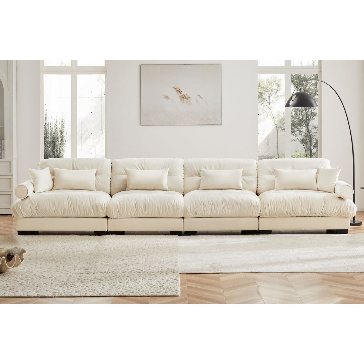 Super Comfort Oversized Modular Sectional Sofa, Deep Seat Convertible L Shaped Couch - view 17
