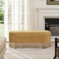 Melinda 48.5" Oval Tufted Bullion Fringe Storage Bench