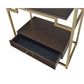 Yumia - Bookshelf - Gold & Walnut