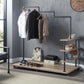 Brantley - 63" Hanger Rack - Oak & Sandy Gray