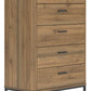 Deanlow - Five Drawer Chest - Honey