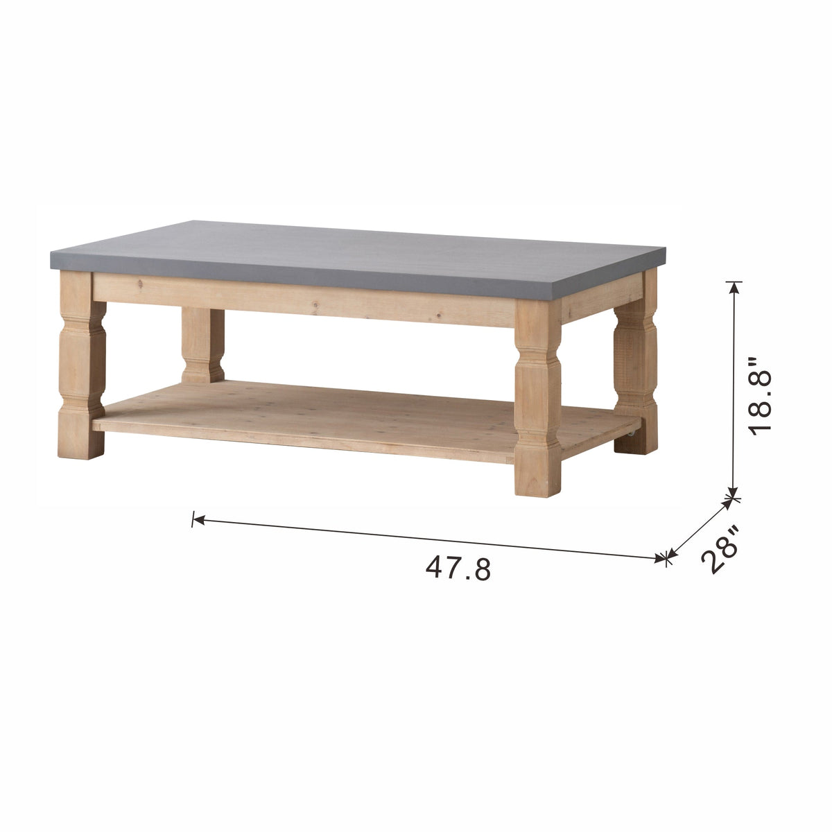47.8 x 28 x 18.8 Coffee Table