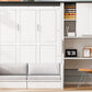 Multi-Functional Murphy Bed with Sofa, Desk, and Storage Cabinet