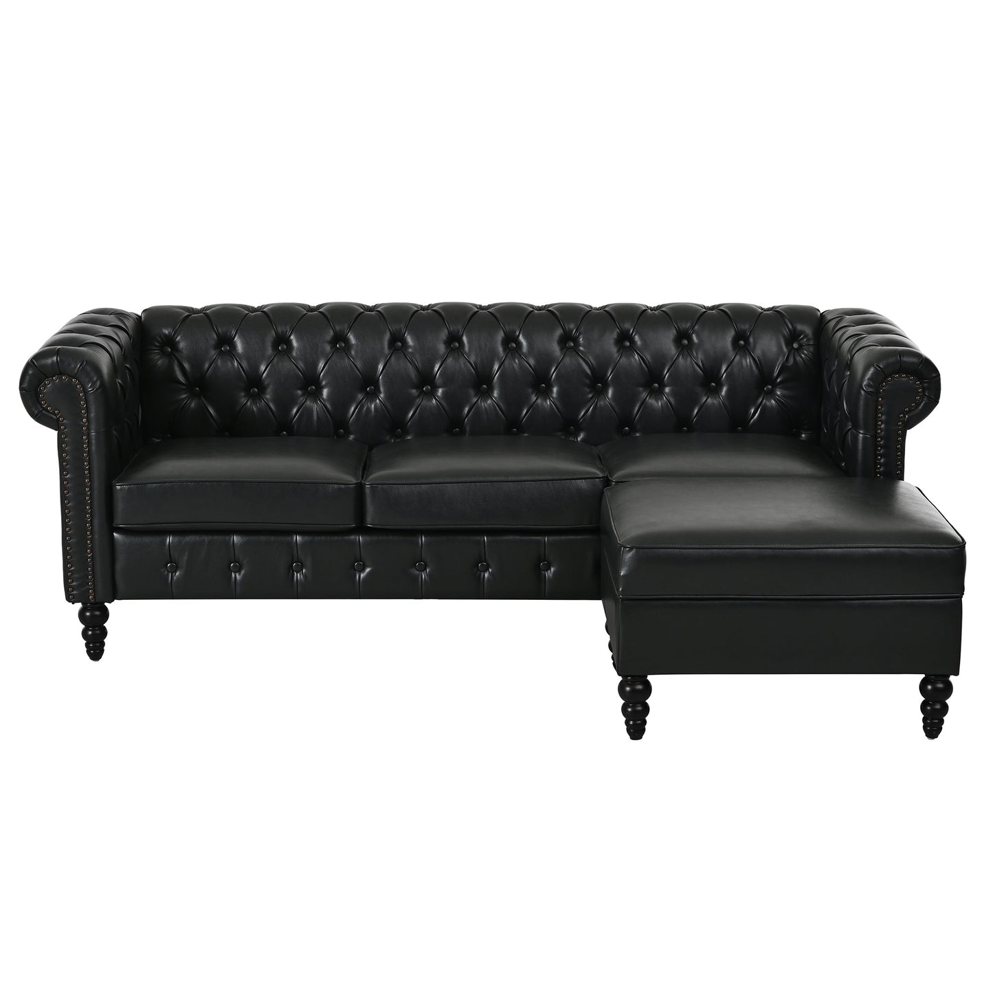 U-style 85" Modern 4-Seater L-Shaped Sectional Sofa