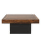 35.4 Inches Farmhouse Square LED Coffee Table – Rustic