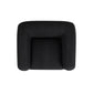 Alpine 44" Sherpa Arm Chair, Ebony