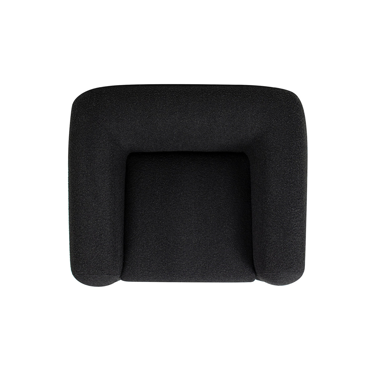Alpine 44" Sherpa Arm Chair, Ebony